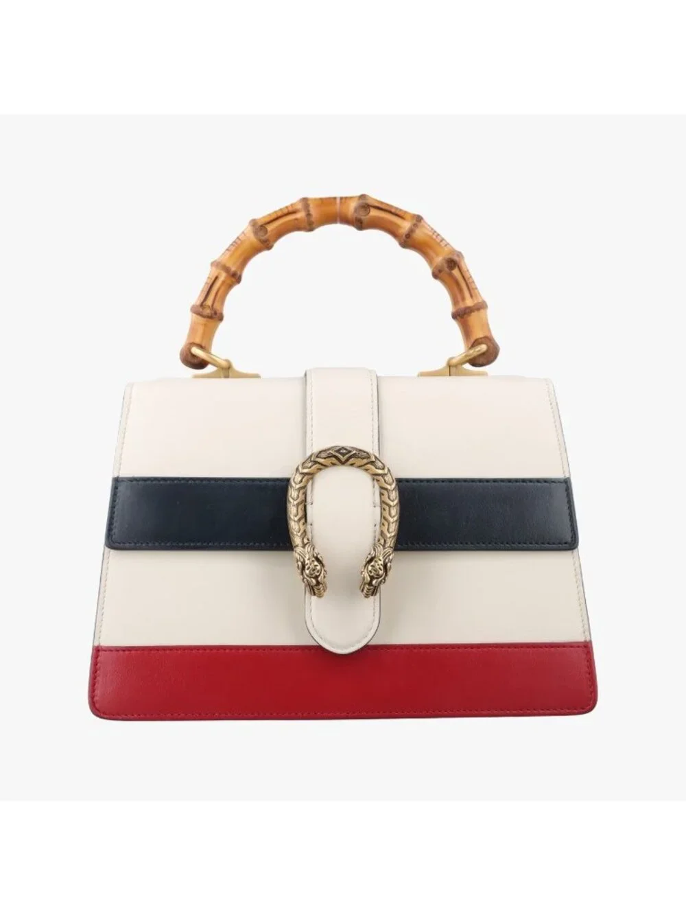 Gucci Dionysus White Navy Red Leather Shoulder Bag